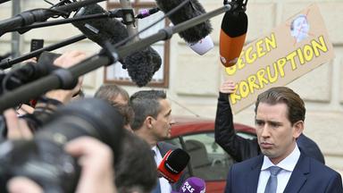 ÖVP-Politiker Sebastian Kurz tritt am 7. Oktober 2021 vor Journalisten.