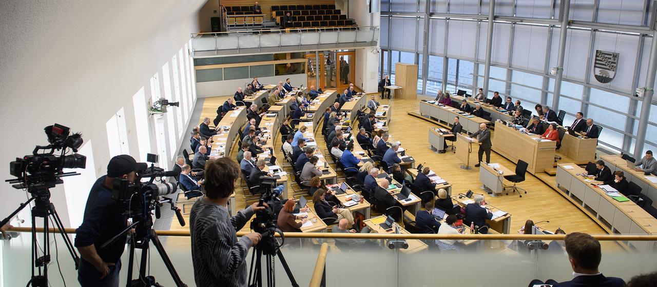 Sitzung im Landtag von Sachsen-Anhalt in Magdeburg.