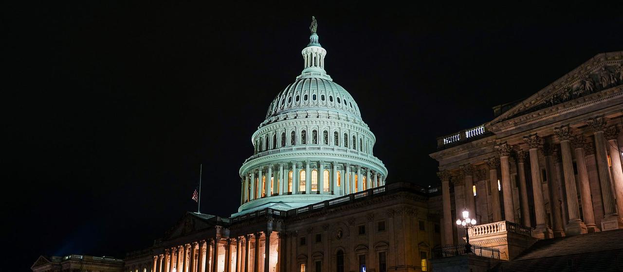 Das US-Kapitol in Washington, D.C., USA.