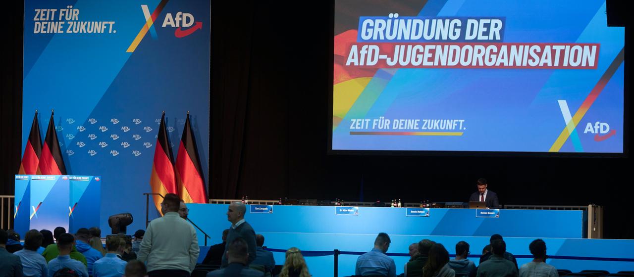 Sitzungssaal des AfD-Jugendkongresses in Gießen