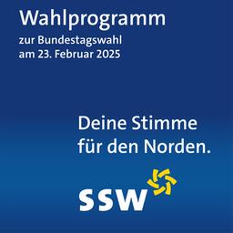 Titelseite des SSW-Wahlprogramms zur Bundestagswahl 2025