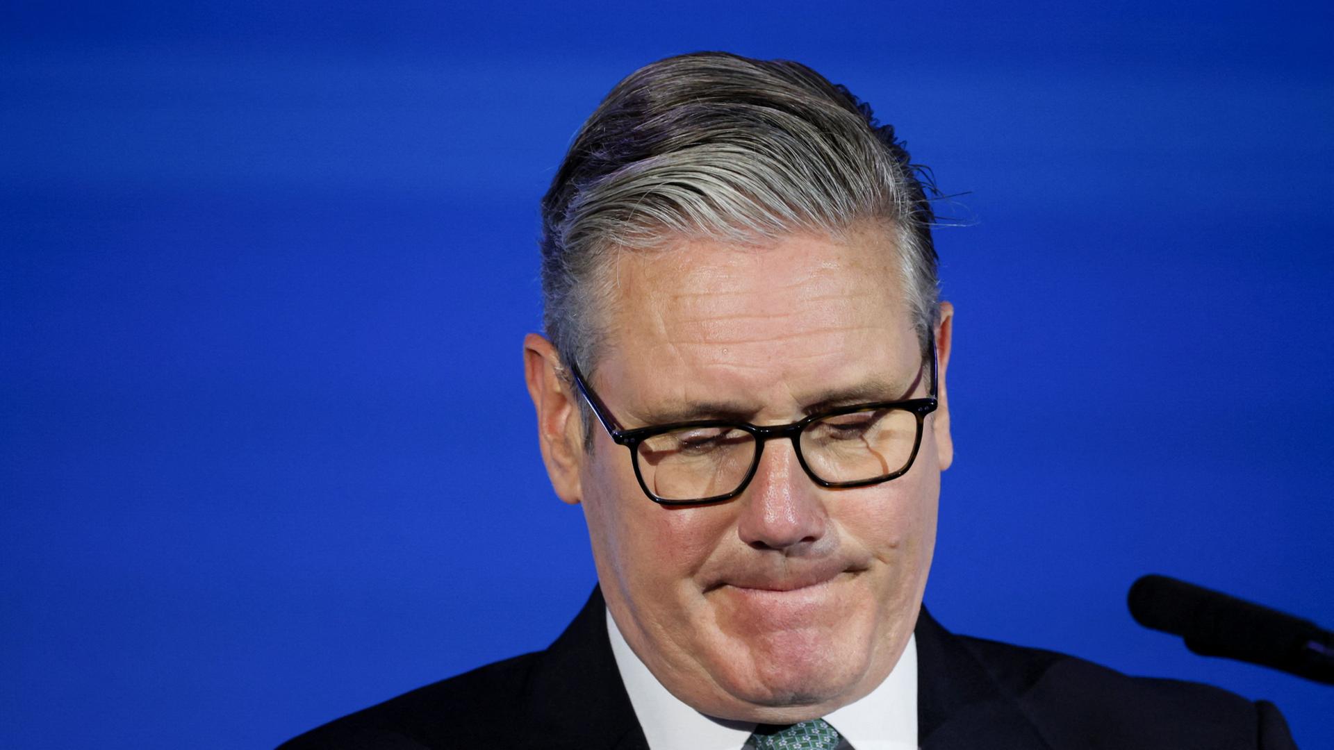 Premierminister Sir Keir Starmer h�lt eine Rede.  | Isabel Infantes/PA Wire/dpa