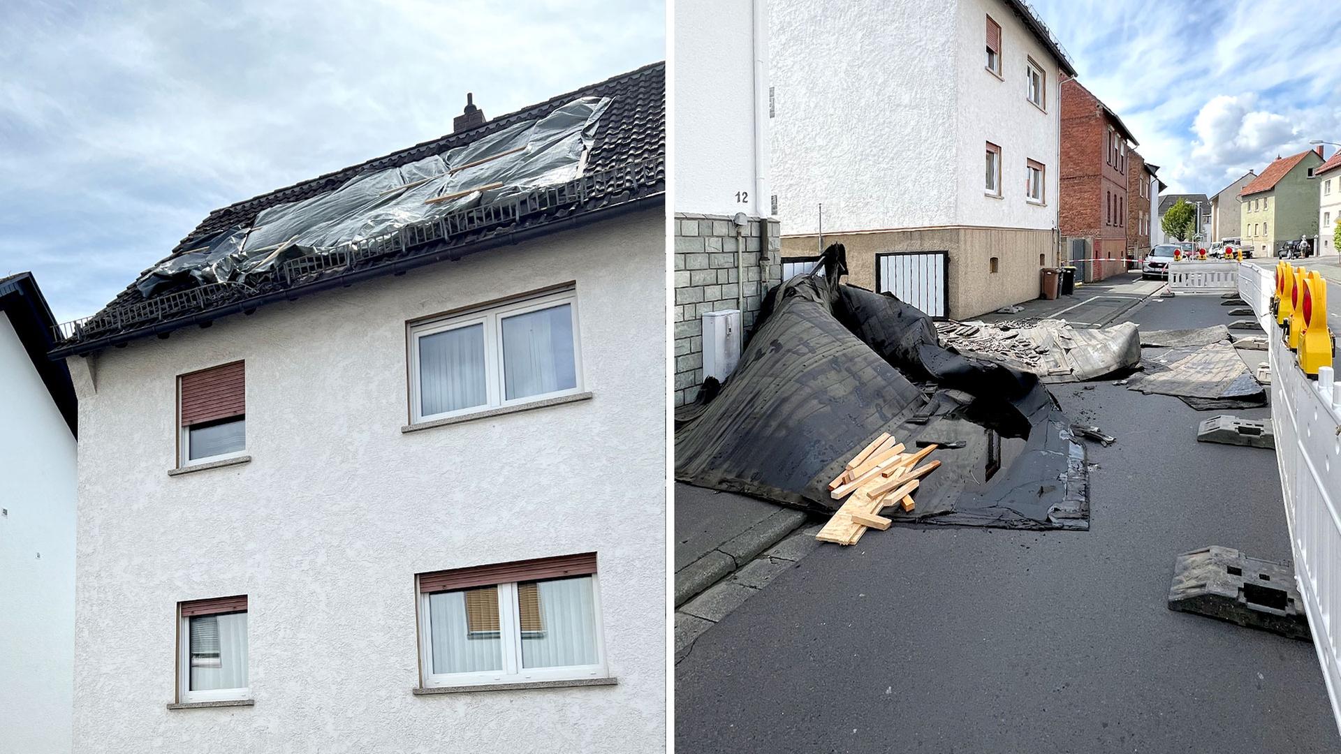 Unwetter in Wetzlar-Münchholzhausen: "Haben das Dach auf uns zukommen sehen"