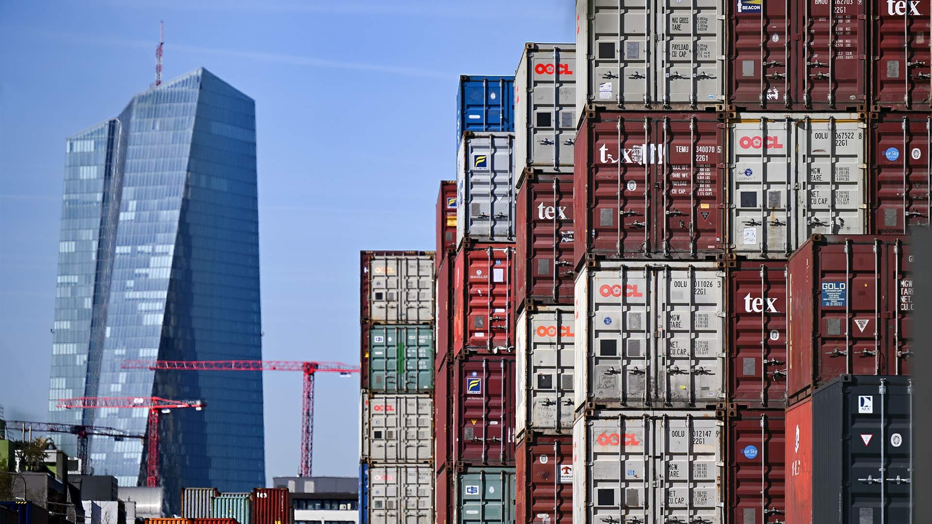 Blick auf den Hauptsitz der Europäischen Zentralbank (EZB) in Frankfurt. | picture alliance/dpa