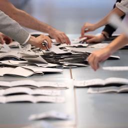 Wahlhelfende bei der Stimmauszählung