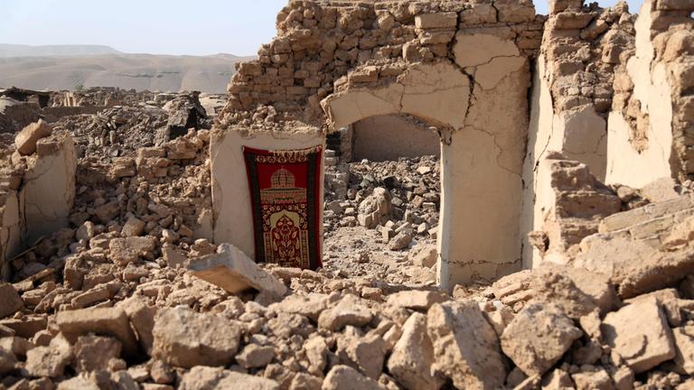 Zerstörtes Haus in Provinz Herat, Afghanistan