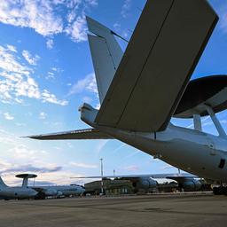 Awacs-Flugzeuge am NATO-Flugplatz in Geilenkirchen.