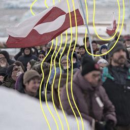 Demonstration gegen Rassismus, Vorurteile und Diskriminierung in Nuuk in Grönland am Donnerstag, 27. Februar 2025.