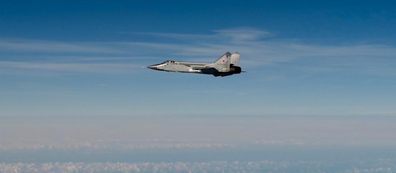 Russische MIG-31 nach Verletzung des estnischen Luftraums (Quelle: Schwedische Luftwaffe)