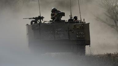 Israelischer Panzer an der Grenze zum Gazastreifen