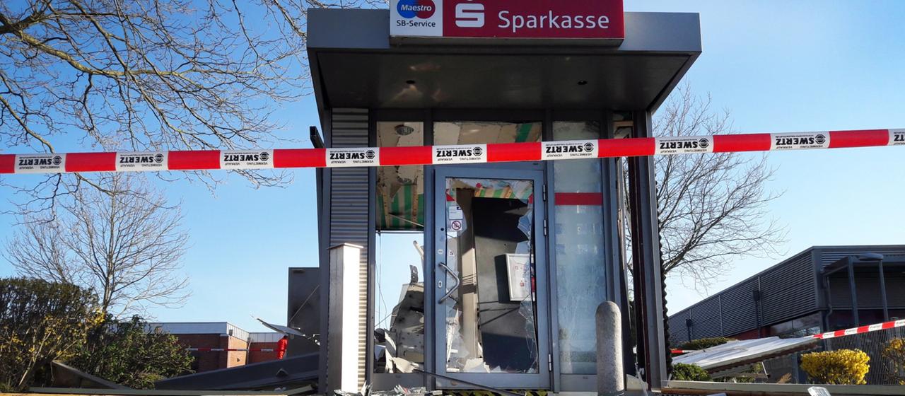 Ein gesprengter Geldautomat in Kranenburg