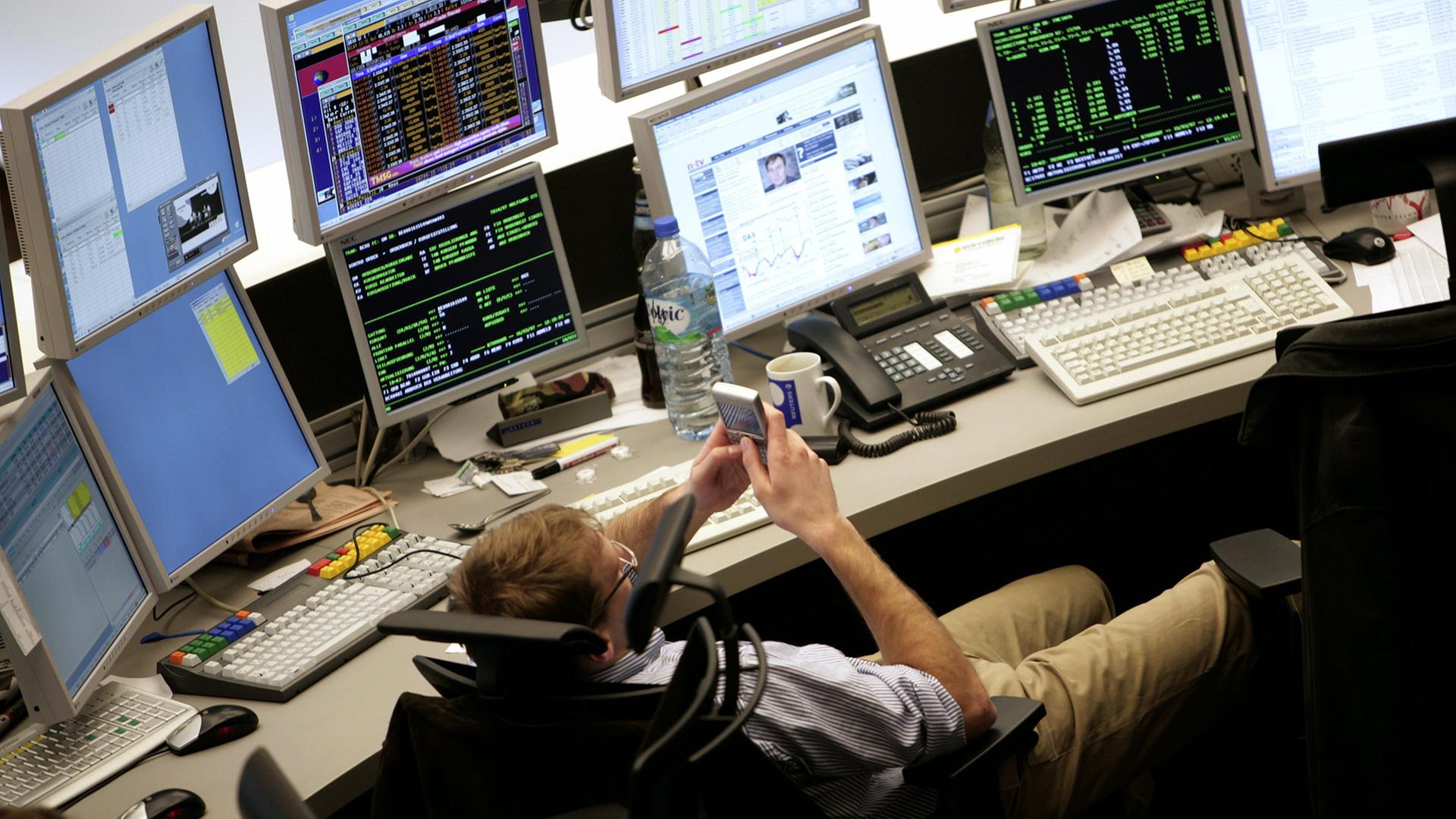 Händler an der Frankfurter Börse | 