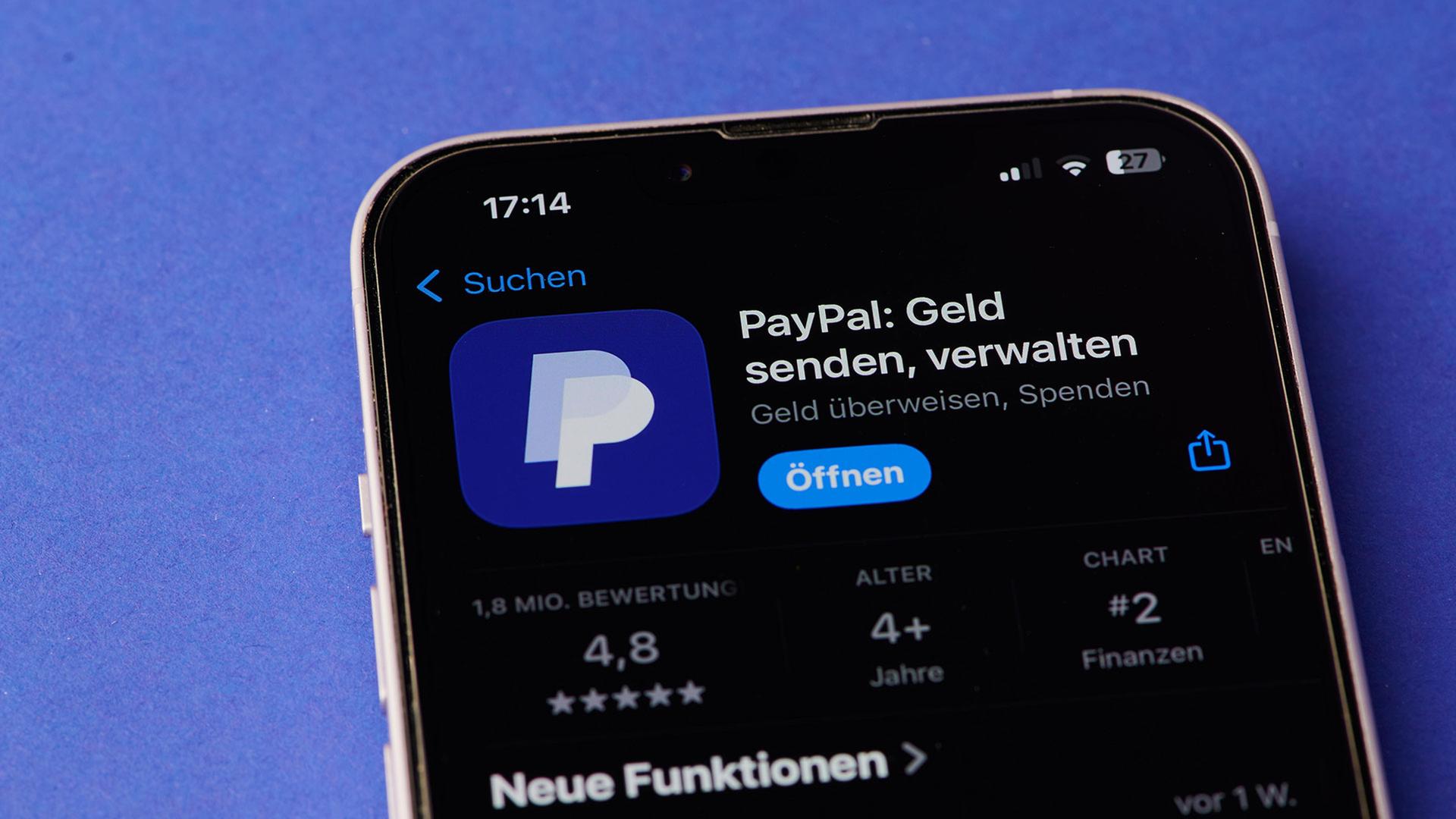 PayPal-App-Symbol auf einem Smartphone-Bildschirm. | picture alliance / CHROMORANGE