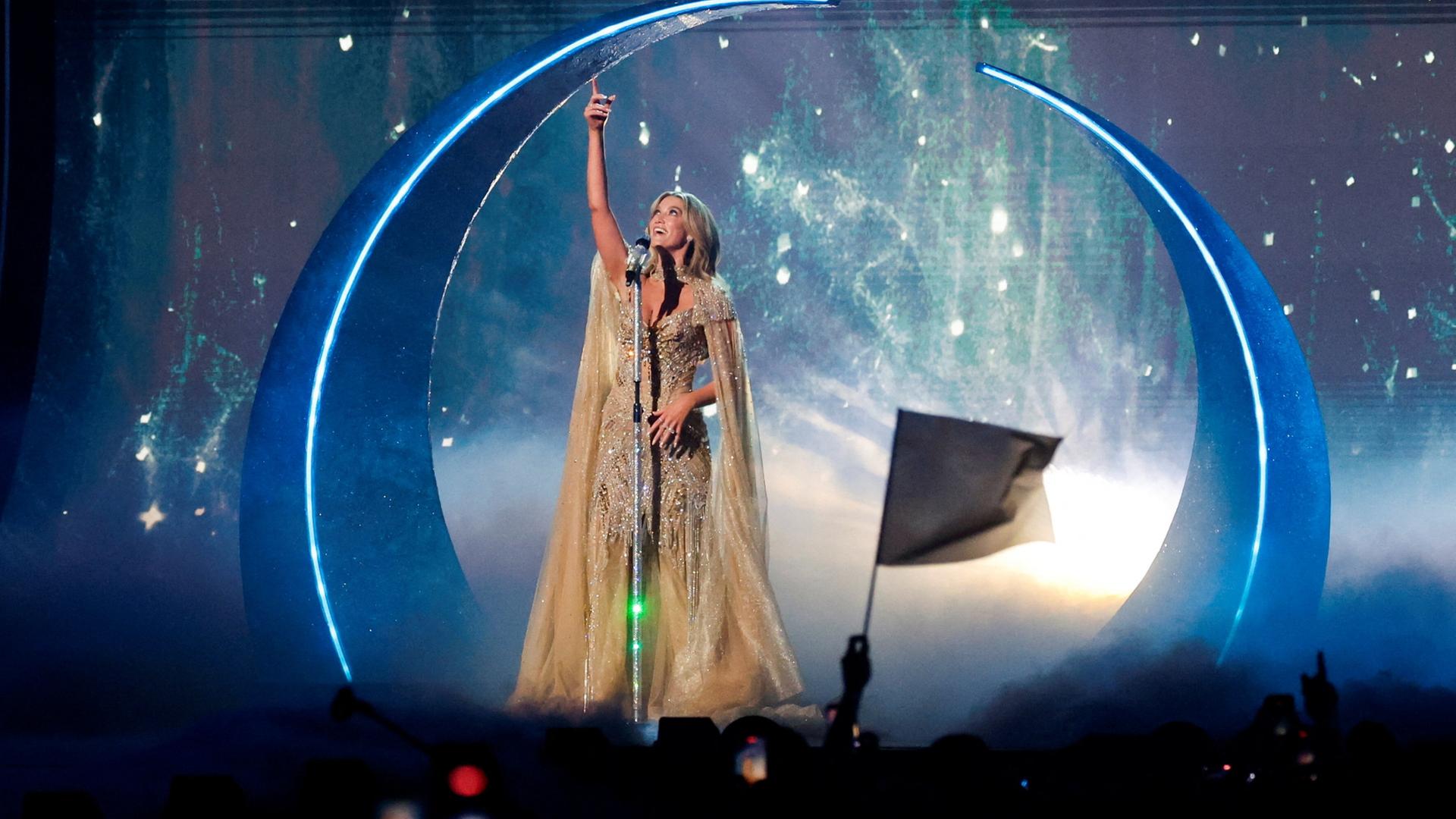 Delta Goodrem, beim ESC-Halbfinale für Australien. | REUTERS