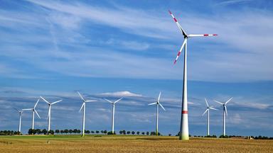 Windpark bei Waldheim, Sachsen.