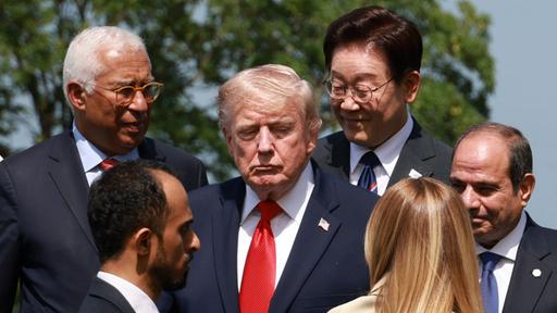 Lee Jae Myung, António Costa, Donald Trump, Giorgia Meloni und weitere G7-Teilnehmer