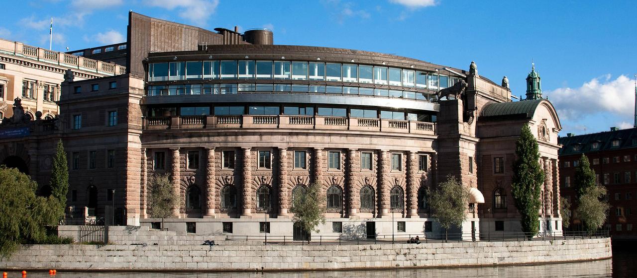 Das schwedische Parlamentsgebäude im Zentrum von Stockholm.