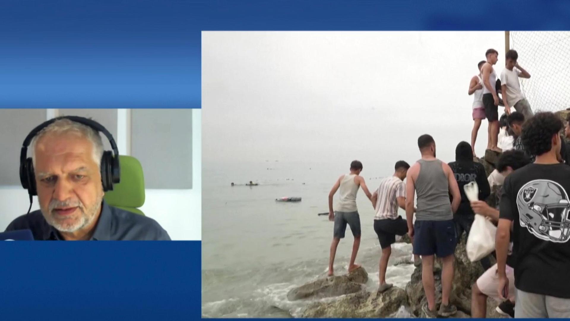 Zehntausenden Migranten gelangen in spanische Exklave Ceuta: S. Ehlert, ARD Rabat