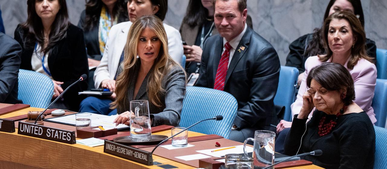 Melania Trump bei der Sitzung des UN-Sicherheitsrats