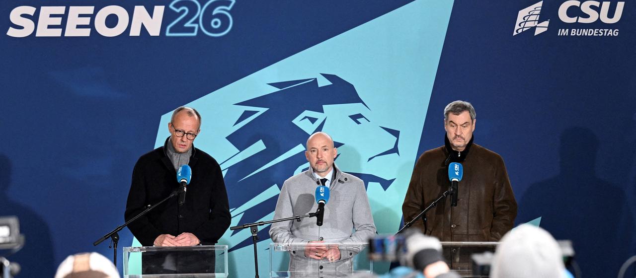 Friedrich Merz Alexander Hoffmann und Markus Söder