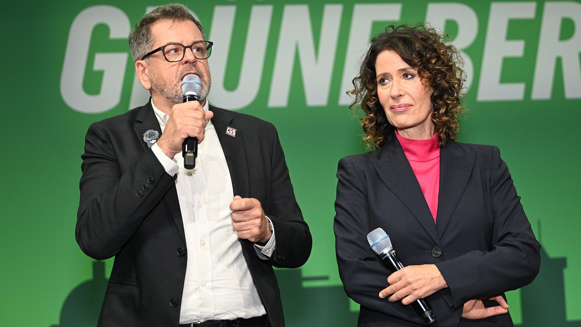 Bettina Jarasch und Werner Graf (Bündnis 90/Die Grünen) (Quelle: dpa/Riedl) | dpa/Riedl
