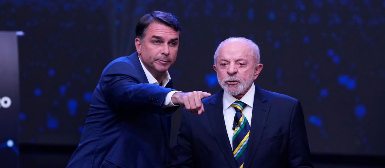 Flavio Bolsonaro und Lula da Silva