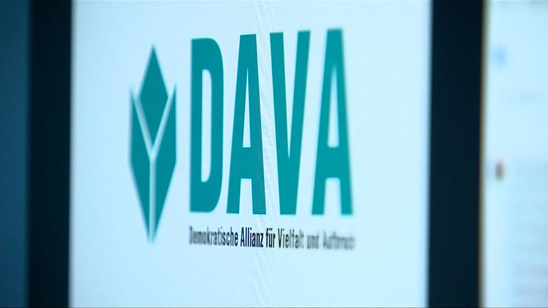 Screenshot: DAVA-Logo vom Bildschirm abgefilmt