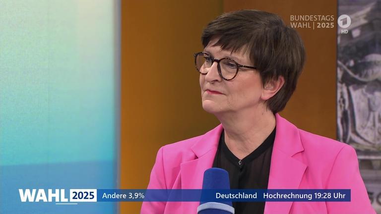 Bundestagswahl 2025: Saskia Esken, SPD, zum enttuschenden Abschneiden  ihrer Partei