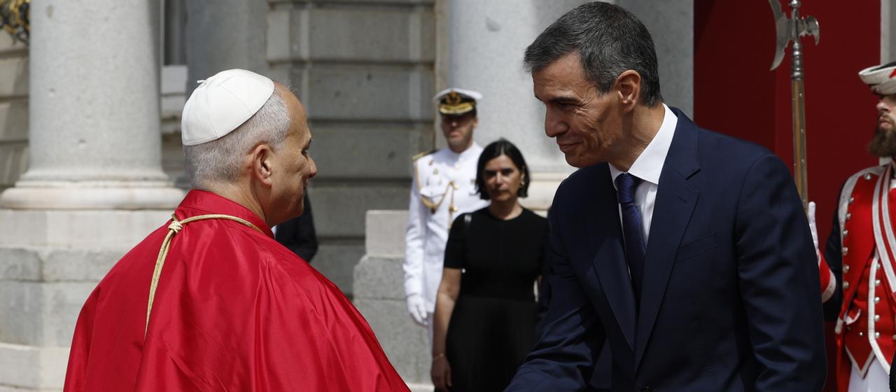 Papst Leo XIV. und Pedro Sánchez
