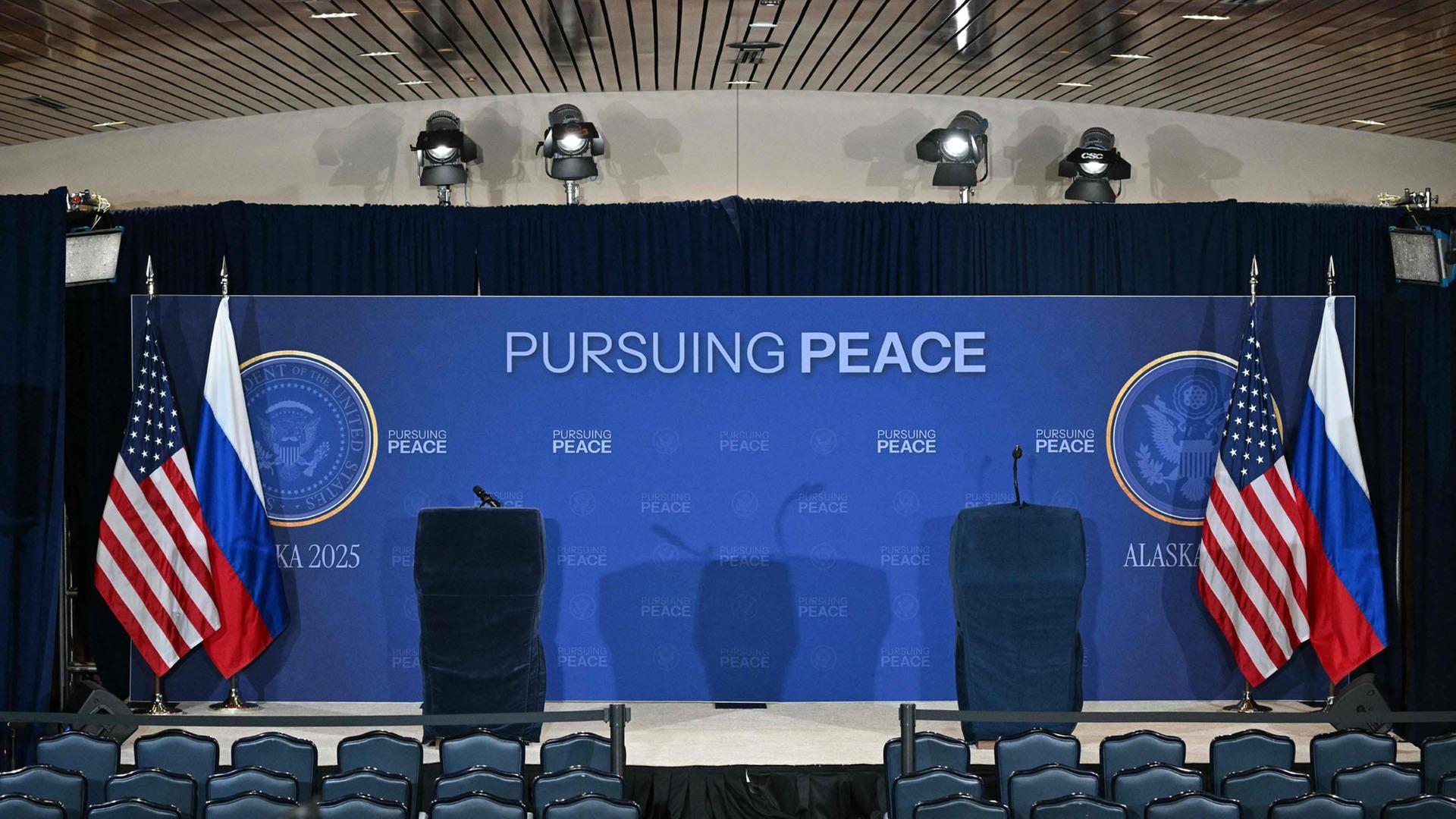 Ein Presseraum in der Joint Base Elmendorf-Richardson in Anchorage, Alaska. | AFP