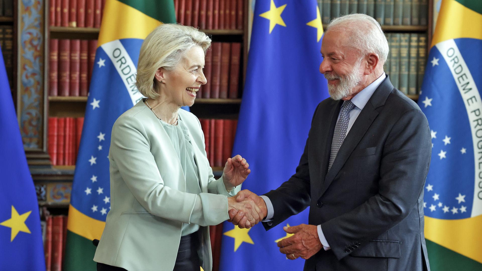 Ursula von der Leyen und Lula da Silva. | dpa