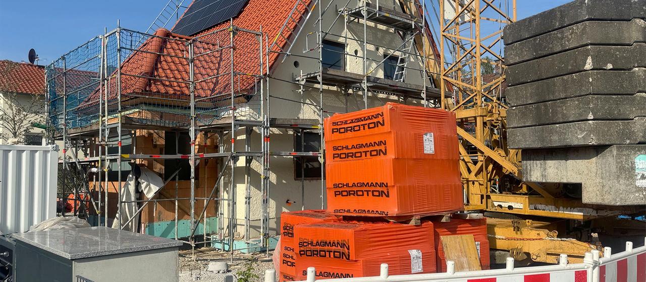 Energetische Sanierung eines Einfamilienhauses.