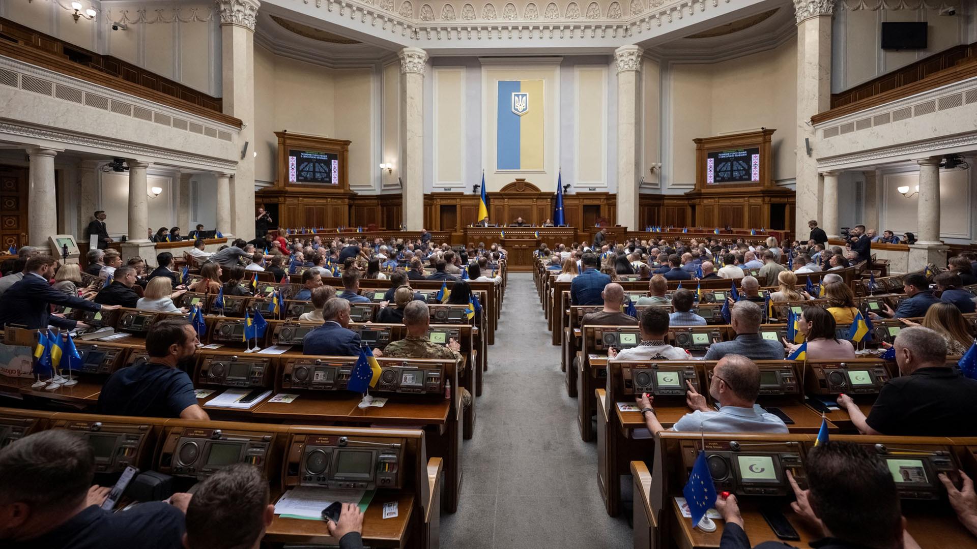 Sitzung im ukrainischen Parlament in Kiew. | REUTERS