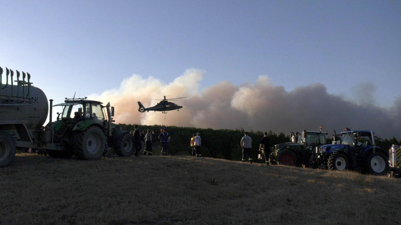 Waldbrand in der Eifel - Evakuierung in Gemeinde Hürtgenwald