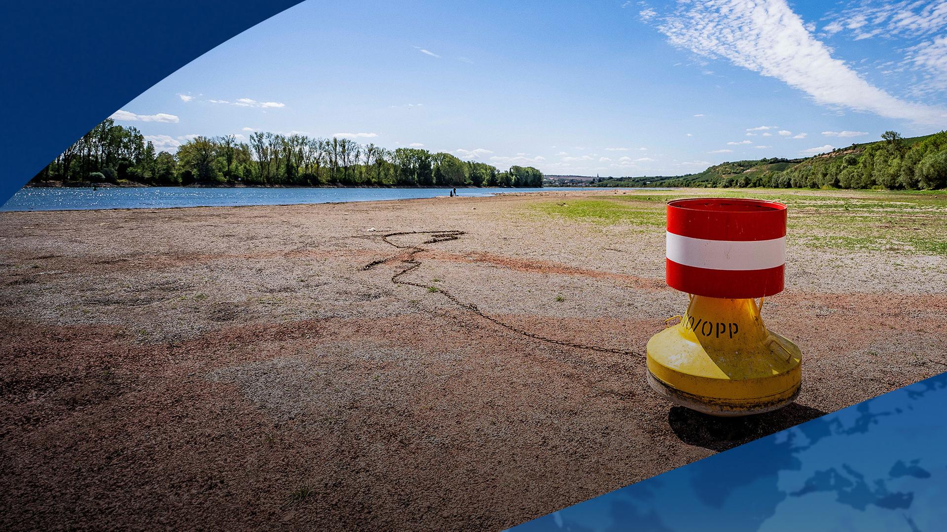 Niedrigwasser gefährdet Schifffahrt | 6. August
