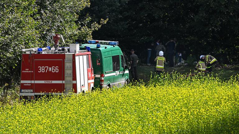 Untersuchungen am Fundort russischer Drohnentrümmer in Stanislawka.