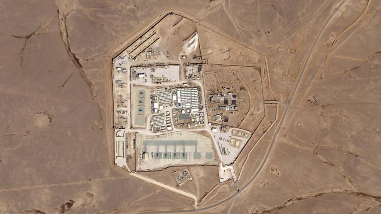 Satellitenbild der Militärbasis Tower 22 in Jordanien