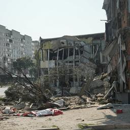 Ein zerst&ouml;rtes Einkaufszentrum in Sumy, Ukraine.