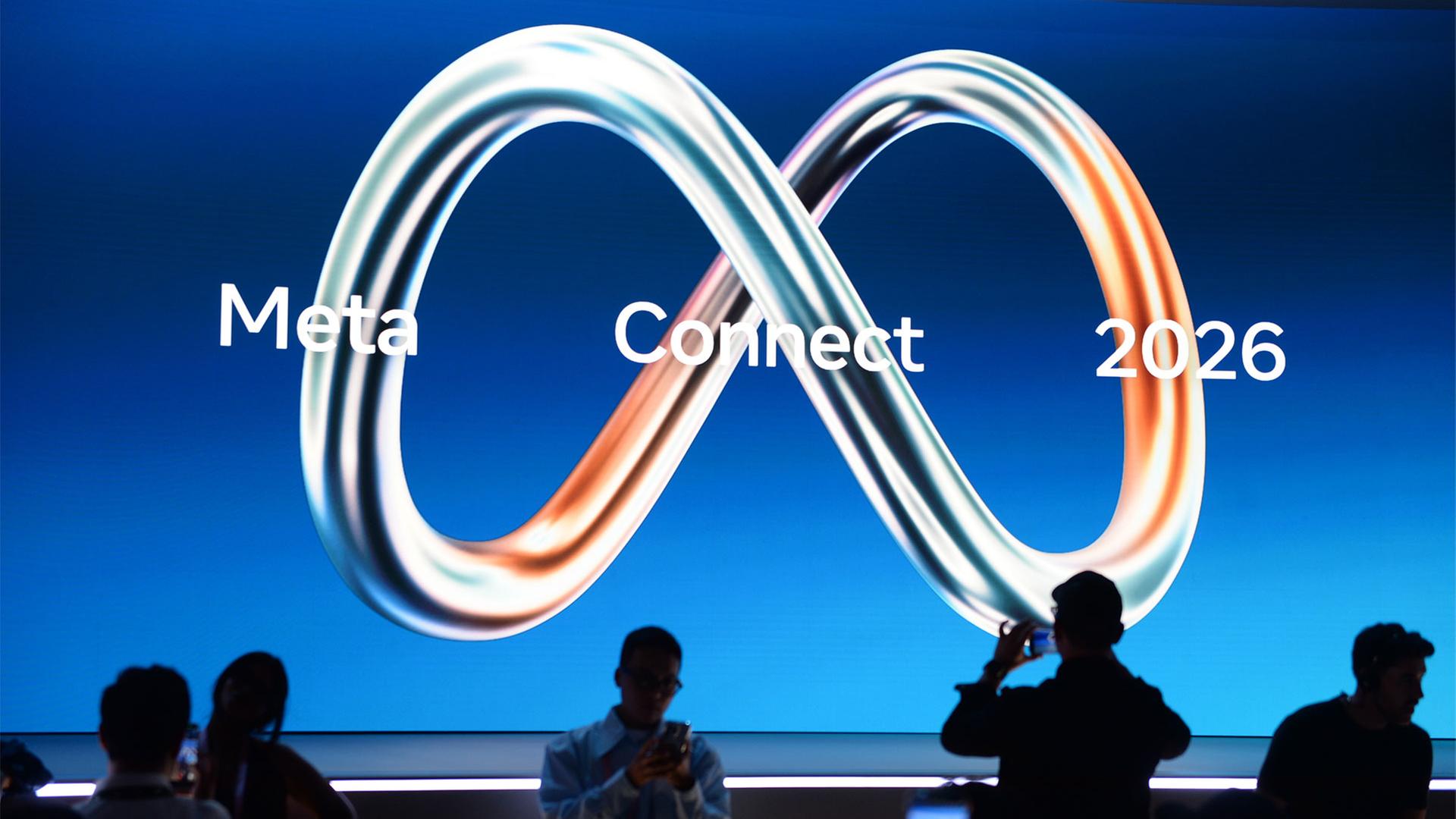 Das Logo der Entwicklerkonferenz Meta Connect im Hauptquartier des Konzerns. | picture alliance/dpa