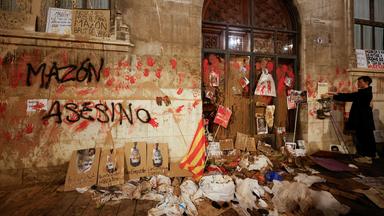 Protest gegen die Regionalregierung in Valencia.