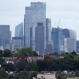 Blick auf Londons Finanzdistrikt