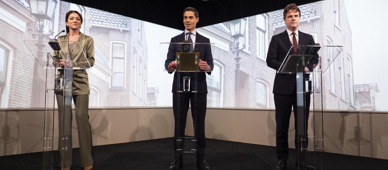 Dilan Yesilgoz, Rob Jetten und Henri Bontenbal