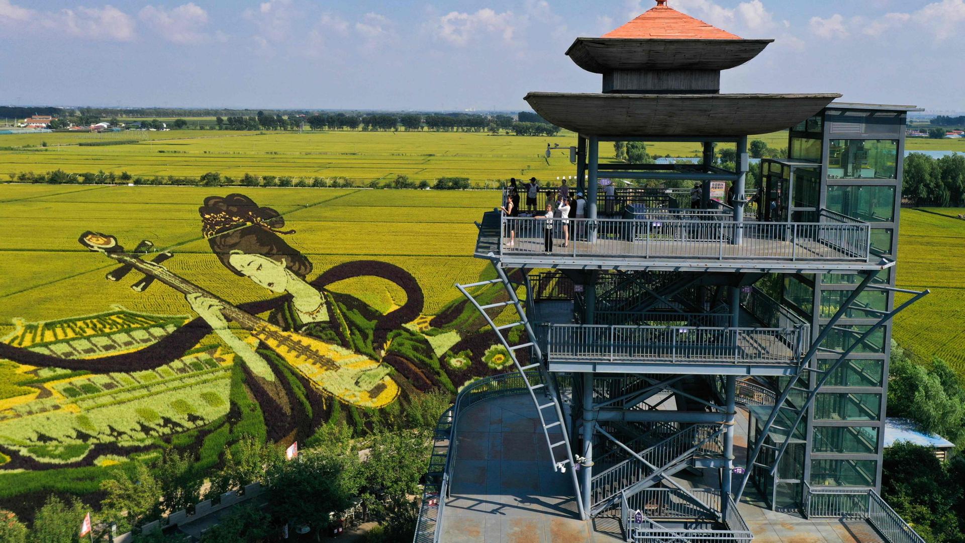 Touristen besuchen den 