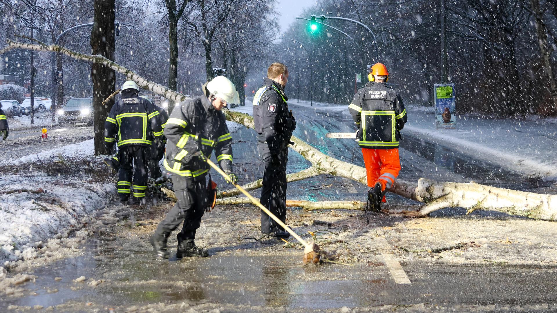 Sturm, Schnee und Eis sorgen landesweit für Probleme