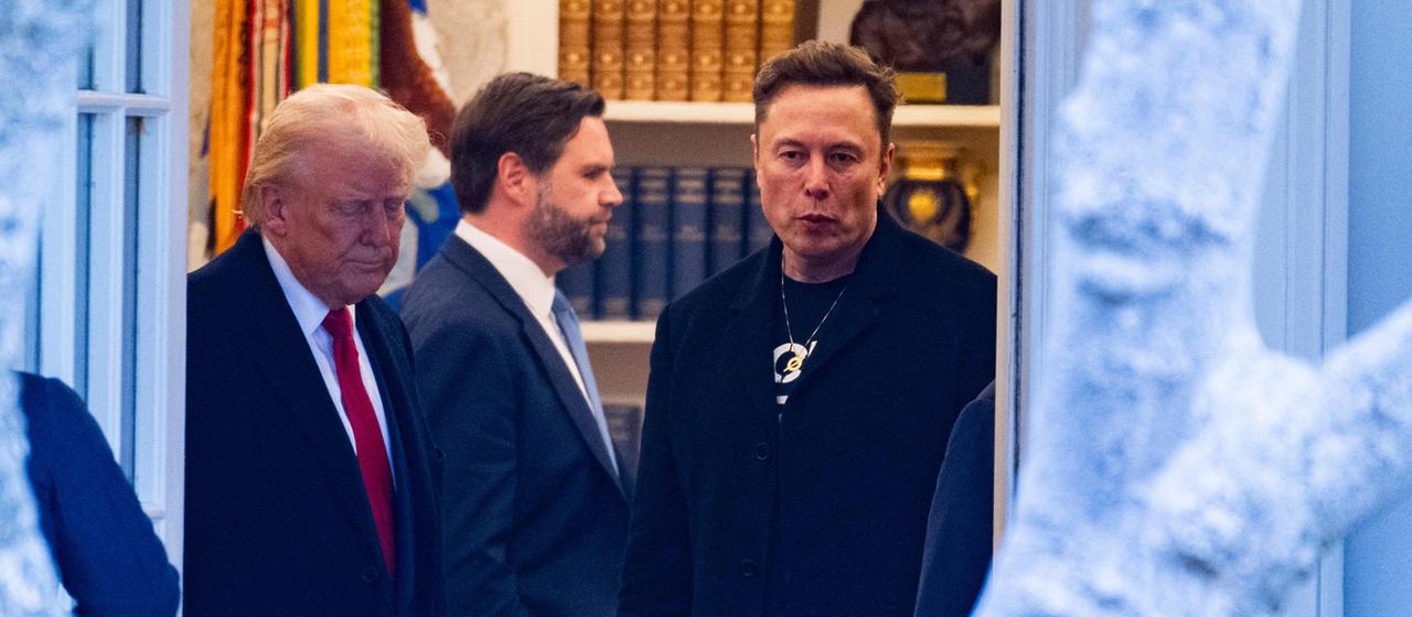 Donald Trump, JD Vance und Elon Musk