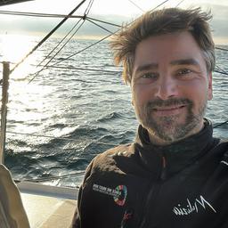 Segler Boris Herrmann an Bord der Malizia - Seaexplorer bei der Weltumseglung Vendée Globe