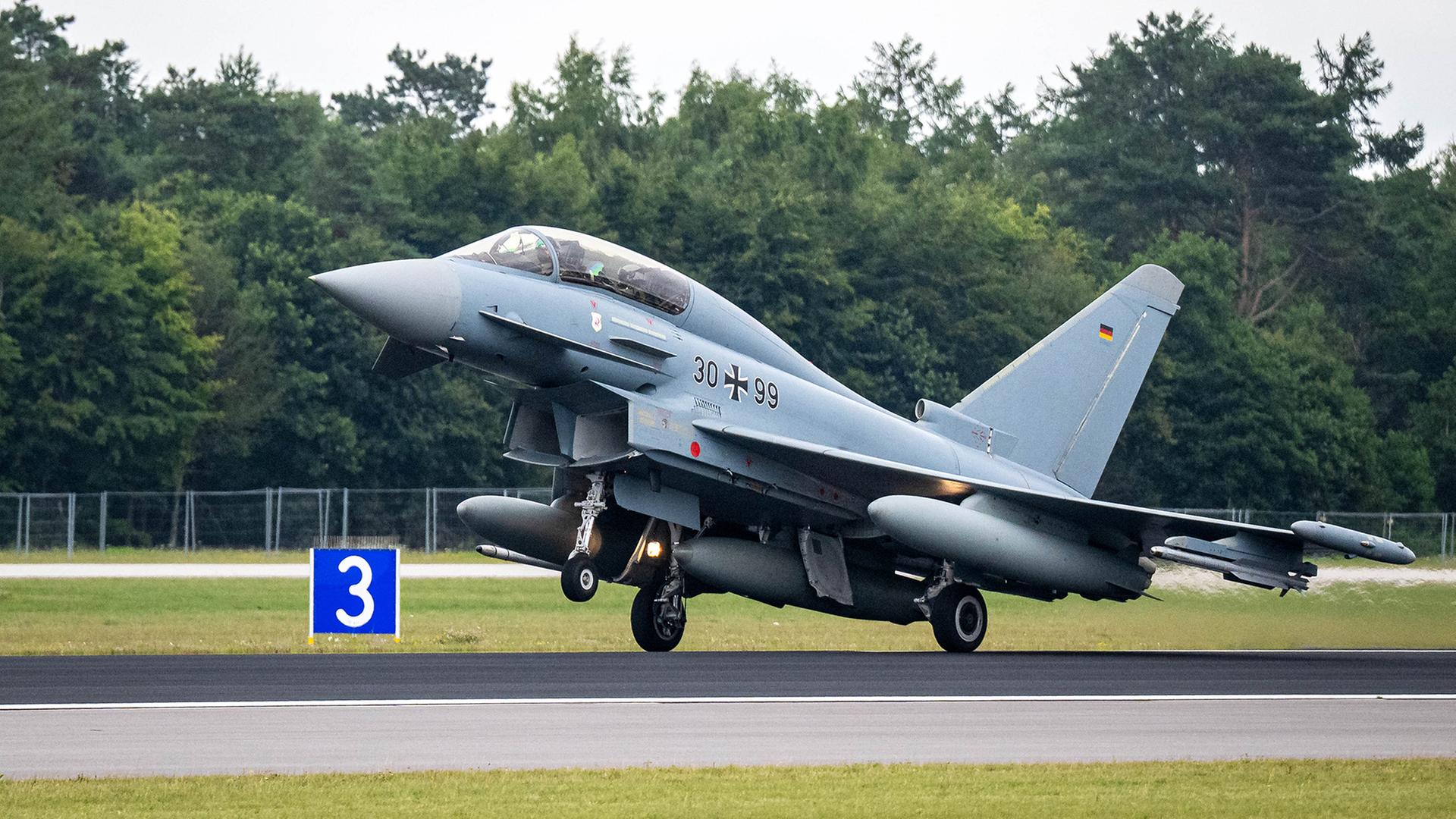 Ein Eurofighter der Luftwaffe. | dpa