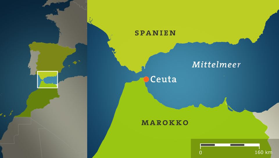 Анклав испании в марокко сканворд. Анклав сеута. Порт сеута на карте. Марокко и испания на карте. Сеута марокко.