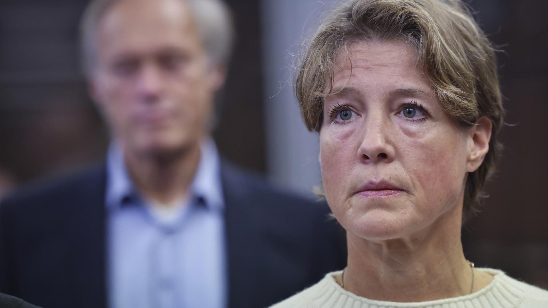 Unternehmerin Block Christina Block ist wegen mutmaÃlicher EntfÃ¼hrung angeklagt. | Christian Charisius/dpa/Pool/dpa