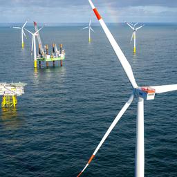 Der Offshore-Windpark Riffgat rund 15 Kilometer nördlich der Insel Borkum